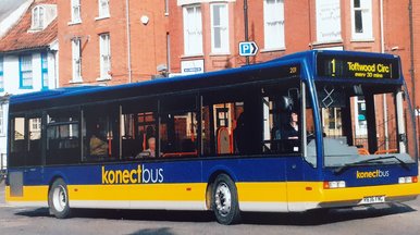 Photo of a retro Konectbus