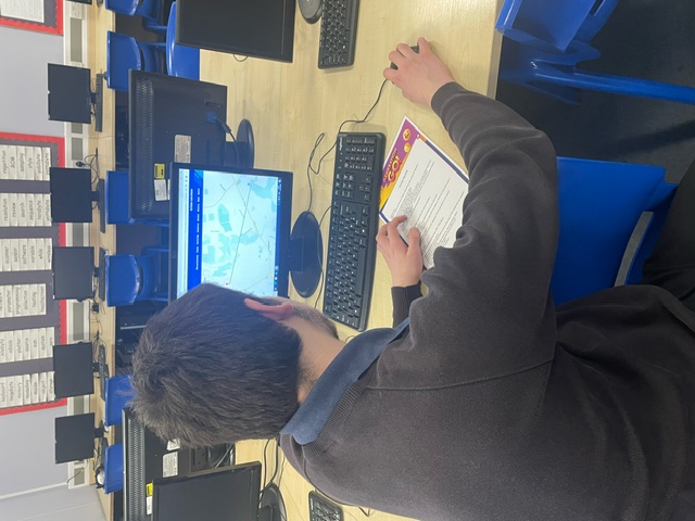 Child completing activity