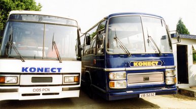 Photo of retro Konectbus vehicles