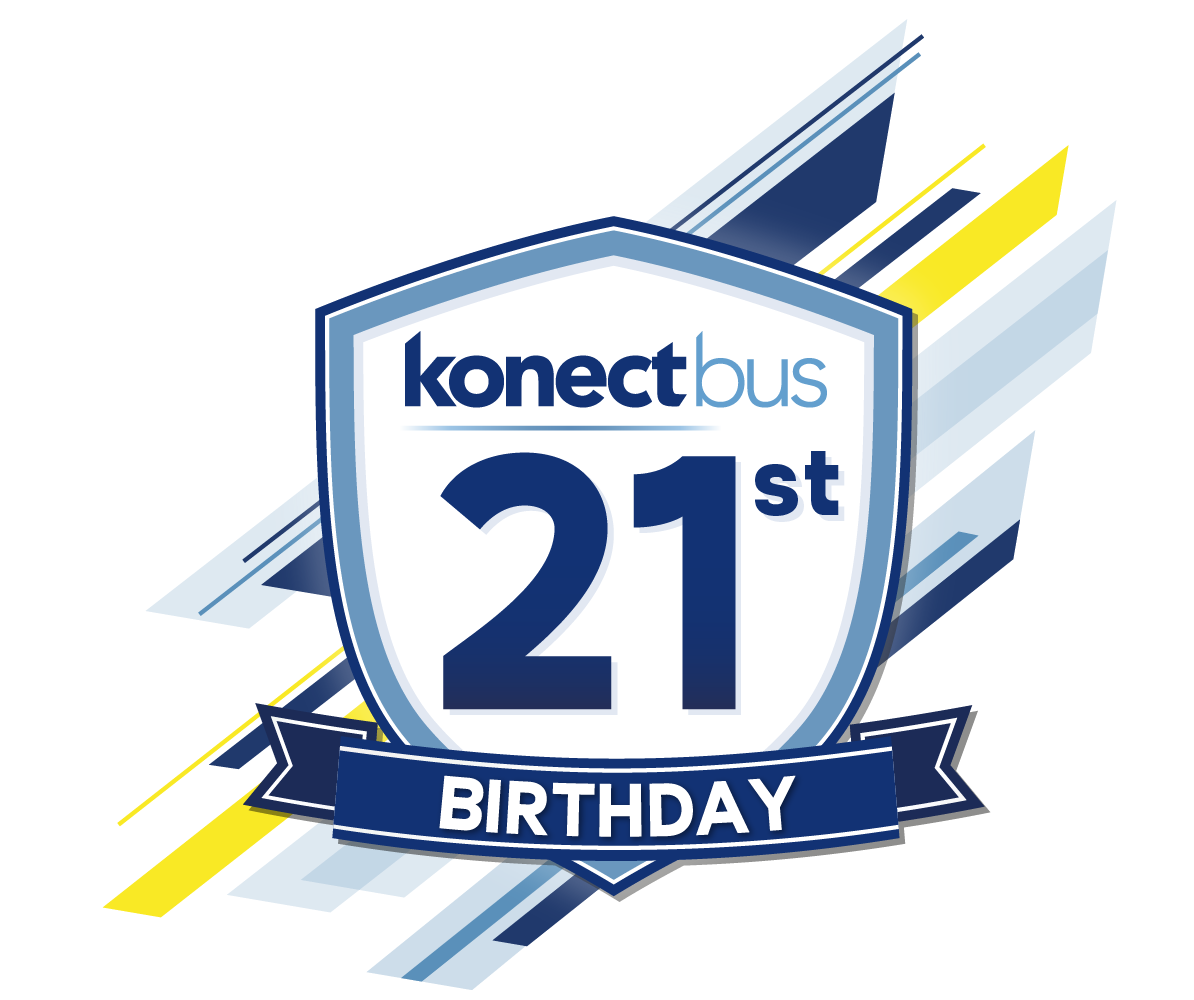 Konectbus 21st birthday badge