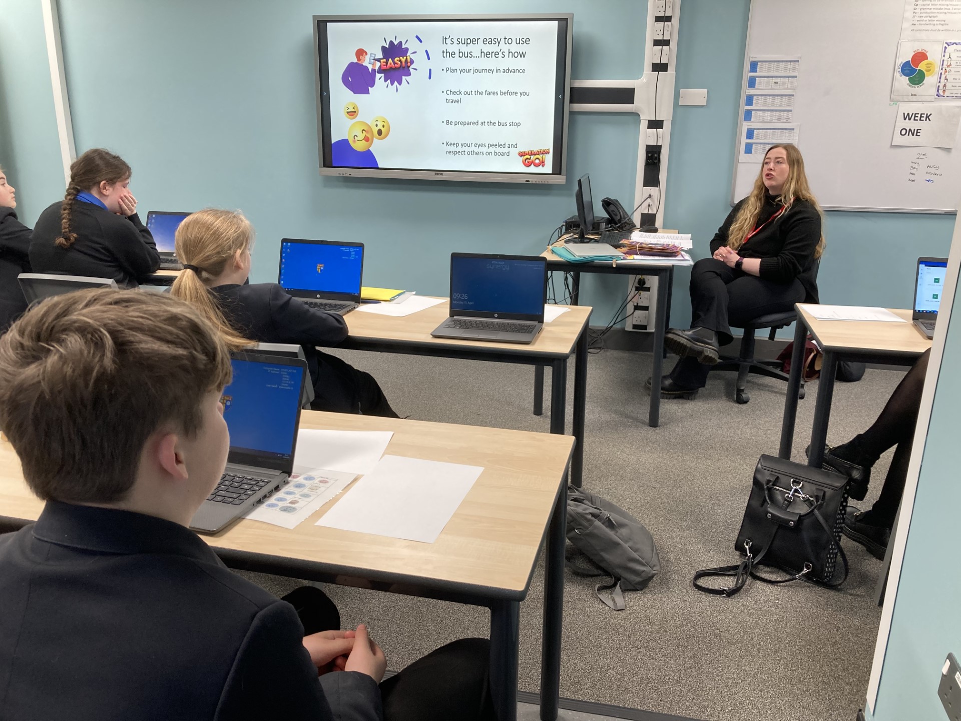 Katherine conducting the presentation