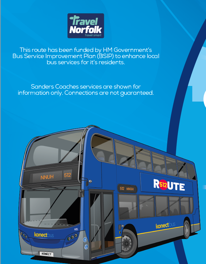 This route is funded by Norfolk County Council under the Bus Service Improvement Fund.