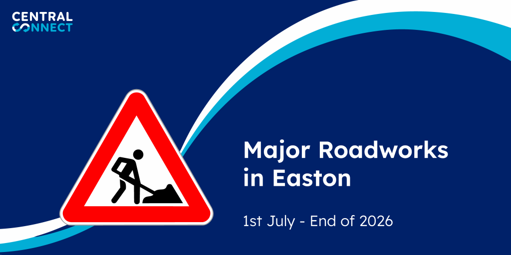 Major roadworks in Easton